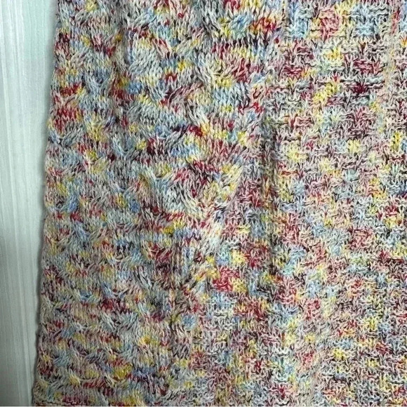 Time And True Cable  Knit Sweater V-Neck White/Multicoloured Size Large - Picture 8 of 16